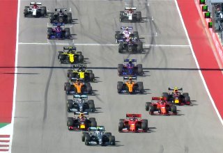 Старт гонки Формулы-1 2019 года в Остине