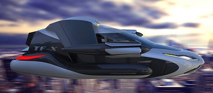Летающий автомобиль Terrafugia TF-X в воздухе