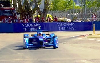 Антрниу Феликс да Кошта из Amlin Aguri на гонке Формулы-Е 2015 года в Буэнос-Айресе